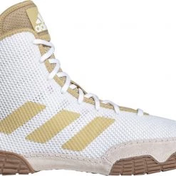 Adidas | FZ5389 | Tech Fall 2.0 | White/Vegas Gold Wrestling Shoes
