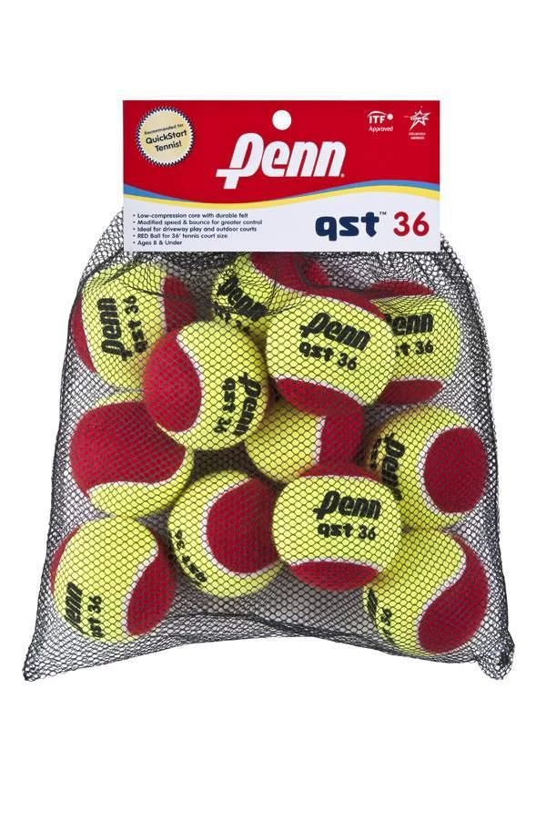 Penn | 521917 | QST 36 Youth Felt Tennis Balls | 12 Mesh Bag 1 Penn | 521917 | QST 36 Youth Felt Tennis Balls | 12 Mesh Bag