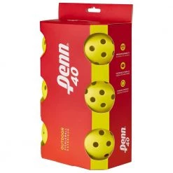 Penn 40 | Yellow Pickleballs | USAPA Approved | Outdoor Ball