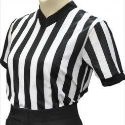 Smitty Official's Apparel Smitty | BKS-211 | 1" Stripe | Women's | Mesh Basketball Officials V-Neck Shirt