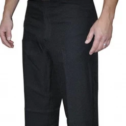 Smitty Official's Apparel Smitty | BKS-275 | Black Polyester Flat Front Official's Pants W/ Belt Loops Basketball Official