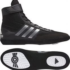 Adidas | BA8007 | Combat Speed 5 | Black & Silver Wrestling Shoes