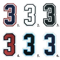 Smitty Official's Apparel Smitty | 3" Umpire Numbers | 0-9 | Iron On Or Sew On For Athletic Shirts