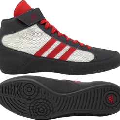 Adidas | GZ8451 | HVC 2 | Grey/White/Red | Wrestling Shoe | Adult & Youth