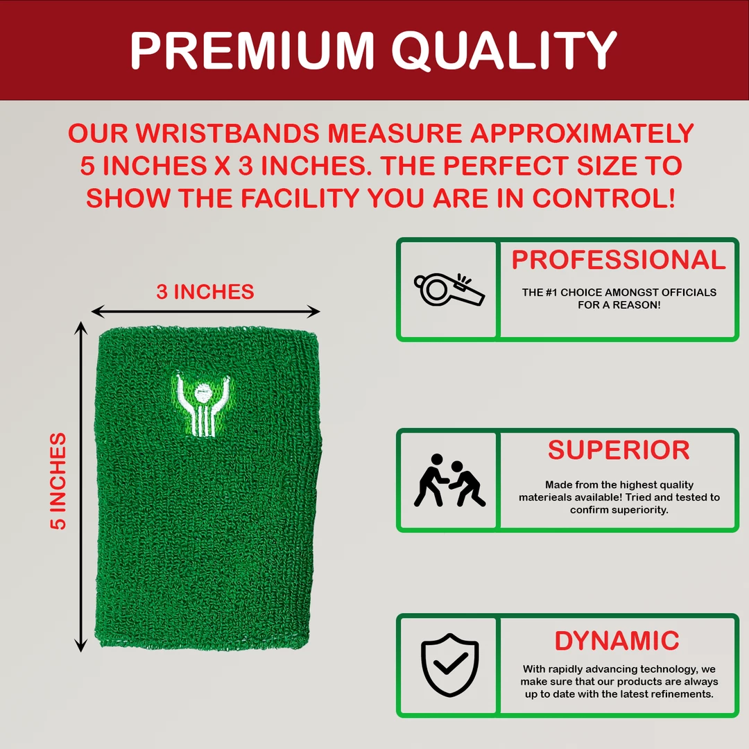 Great Call Athletics | Red & Green Wrestling Wrist Bands Wrestling Official 2 Great Call Athletics | Red & Green Wrestling Wrist Bands Wrestling Official