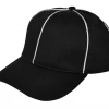 Smitty Official's Apparel Football Official Smitty | HT-100 | Black W/ White Piping Flex Fit Referee Cap