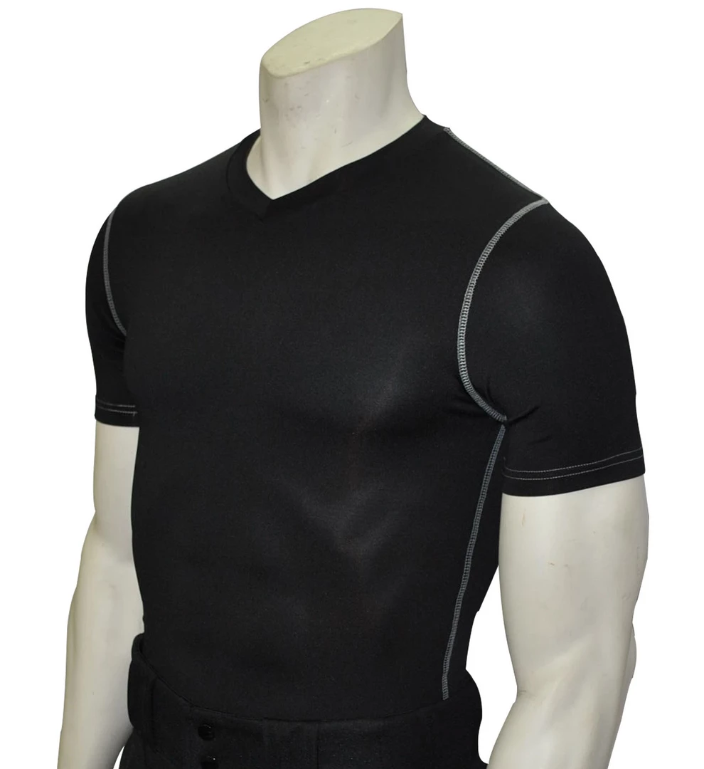 Smitty Official's Apparel Compression Gear Smitty | BKS-411 | Black | Compression Short Sleeve V- Neck Shirt | Polyester 1 Smitty Official's Apparel Compression Gear Smitty | BKS-411 | Black | Compression Short Sleeve V- Neck Shirt | Polyester
