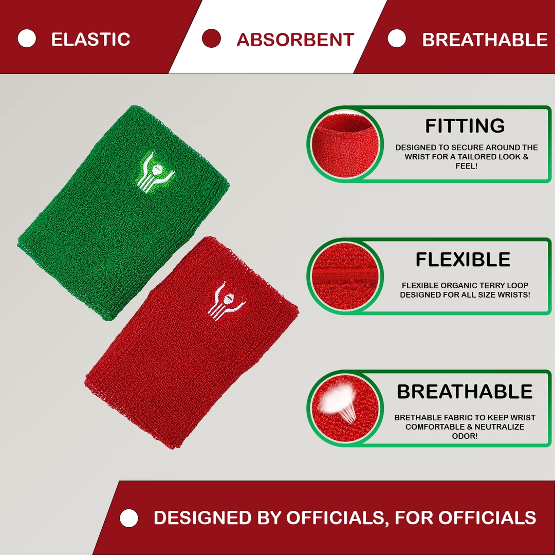 Great Call Athletics | Red & Green Wrestling Wrist Bands Wrestling Official 3 Great Call Athletics | Red & Green Wrestling Wrist Bands Wrestling Official