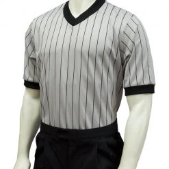 Smitty Official's Apparel Smitty | BKS-205 | Performance Mesh Gray W/ Pinstripe Shirt
