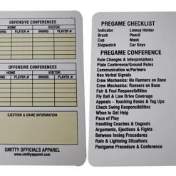 Smitty Official's Apparel Baseball Accessories Smitty | ACS-538 | Baseball Umpire Reusable Game Card