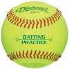 Diamond Sports | DBPY | Yellow Batting Practice Baseballs | 1 Dozen Balls
