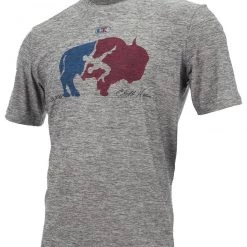 Cliff Keen | TMELBUF | MXS Stretch Melange Buffalo Logo Performance Tee Shirt