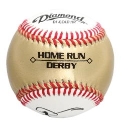 Diamond Sports | D1-GOLD HR | Gold Home Run Derby Baseballs | 1 Dozen Balls