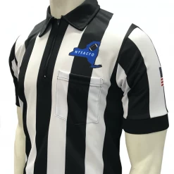 Smitty Official's Apparel Smitty | USA-109NY | New York | Performance Mesh Short Sleeve Football Shirt | Made In USA | 2-1/4" Stripes Football Official