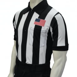 Smitty Official's Apparel Smitty | USA-109 | Football Performance Mesh Shirt W/ Sublimated Flag | Made In USA | 2-1/4" Stripes | NFHS Approved
