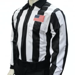 Smitty Official's Apparel Football Official Smitty | USA-129 | Water Resistant 3-Layer Cold Weather Football Long Sleeve Shirt | Made In USA | 2-1/4" Stripes