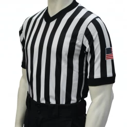 Smitty Official's Apparel Basketball Official Smitty | USA-201 | Performance Mesh Referee Shirt W/ Sublimated Flag